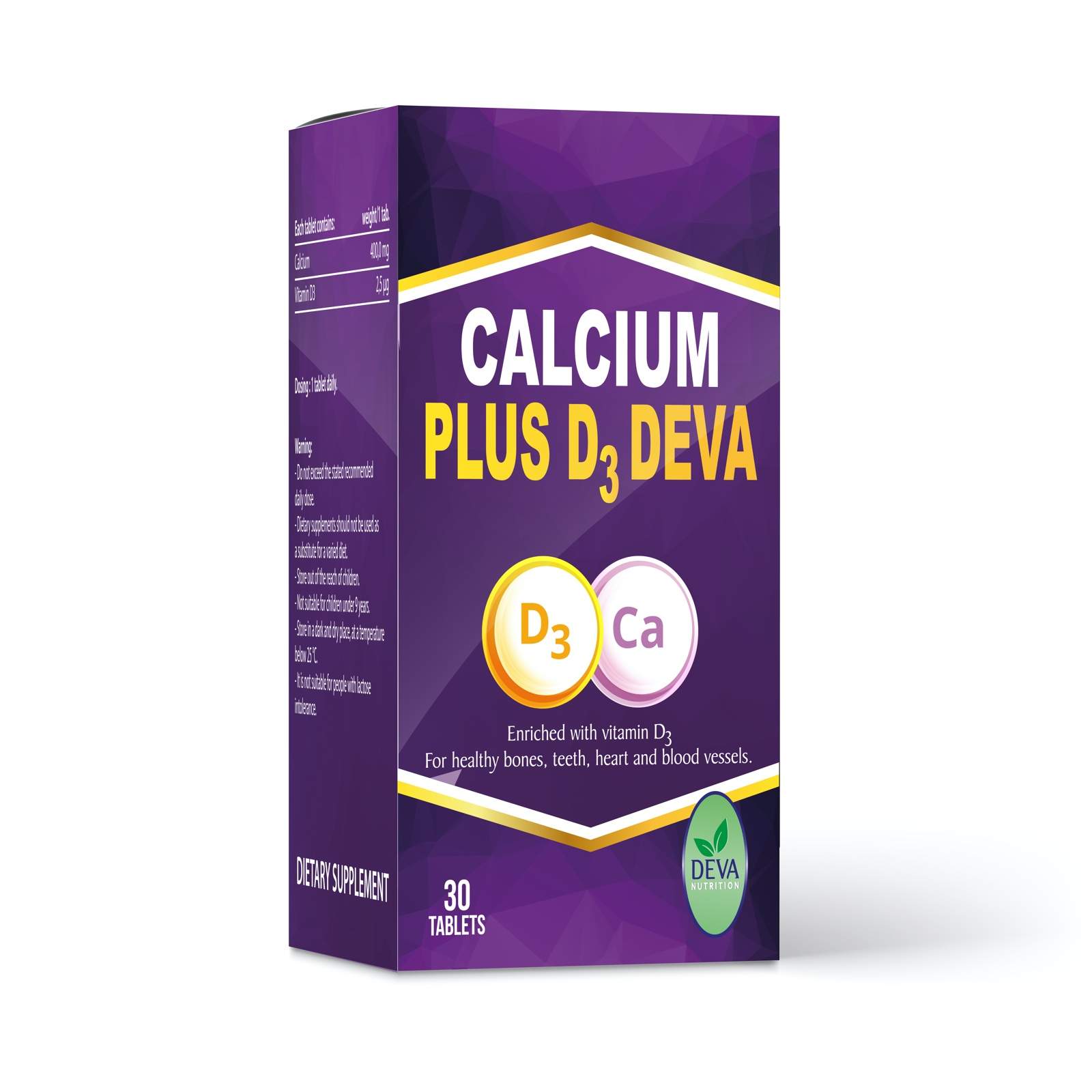 CALCIUM PLUS D3 DEVA 30 Tablets